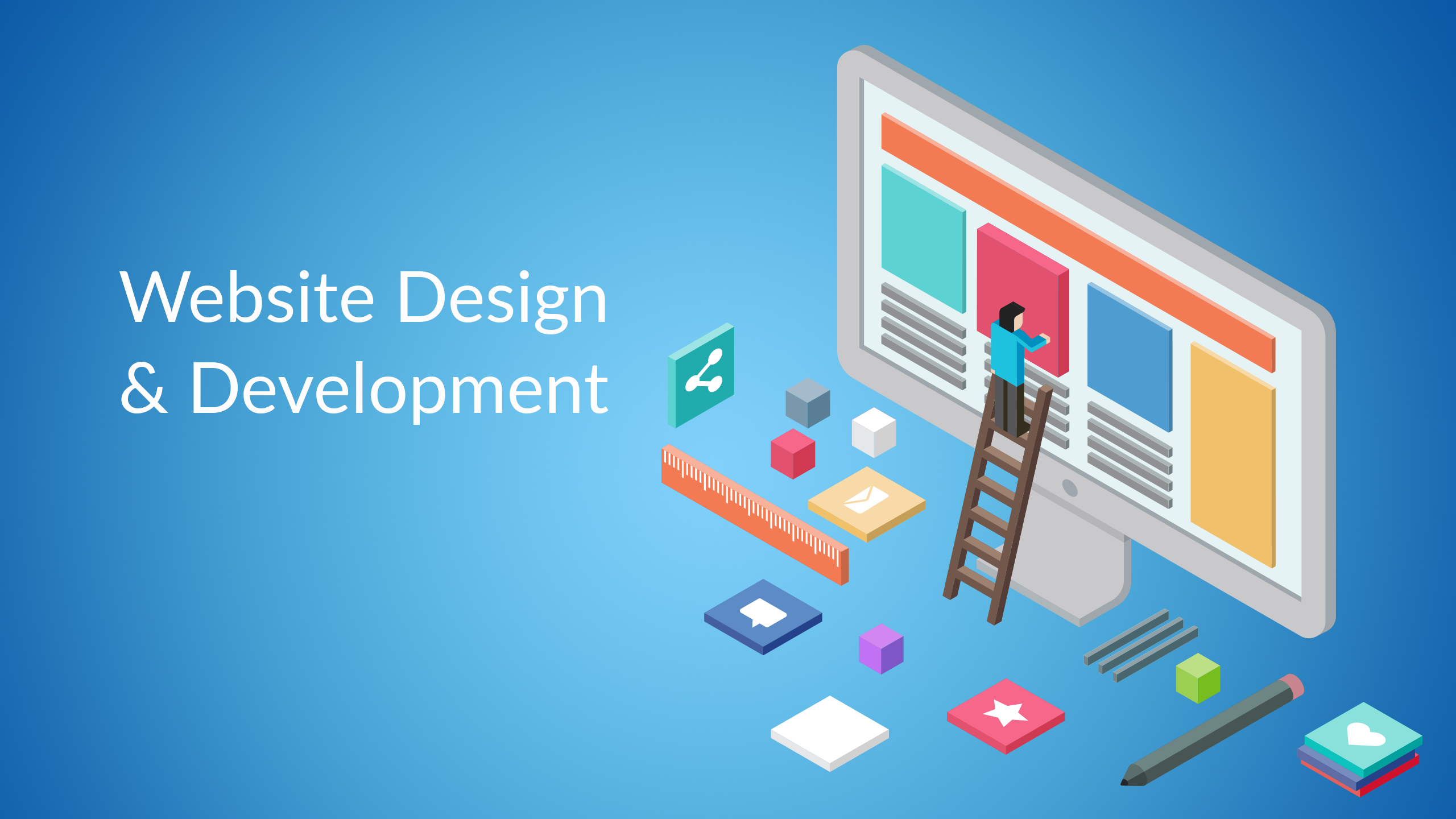 Illustration representing website design and hosting services